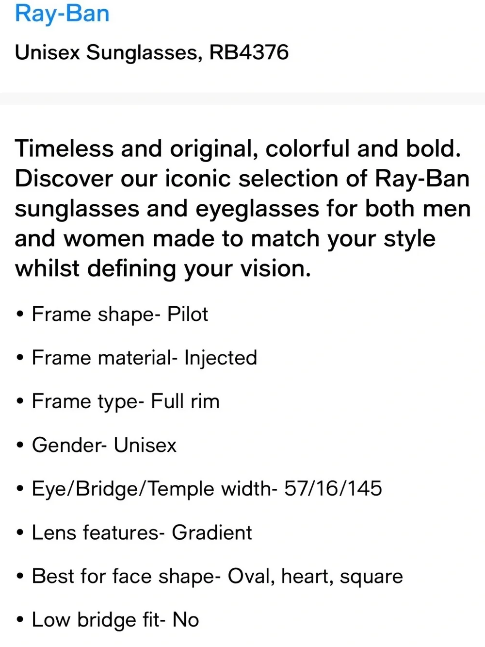 New in Case Ray-Ban Aviator Pilot Sunglasses